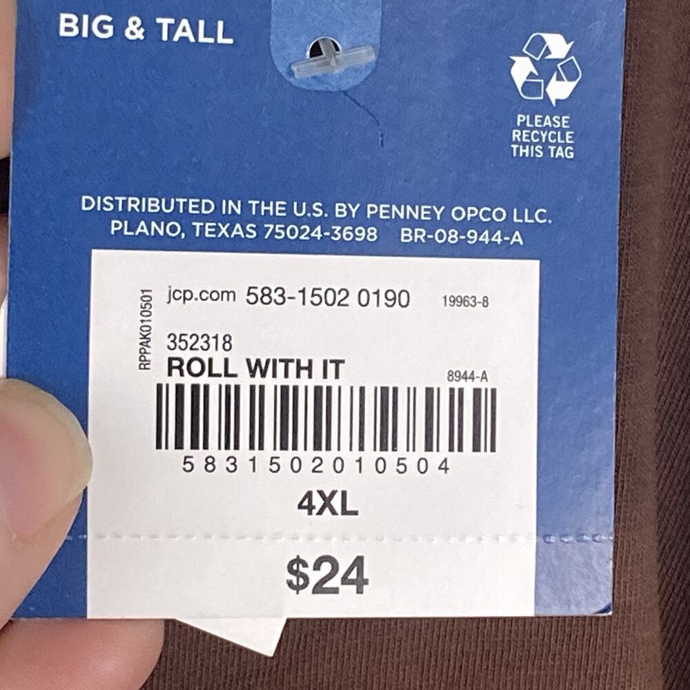 Arizona Jean Co Graphic Tee Mens Size 4XL T Shirt Brown Roll With It NEW - Picture 5 of 5